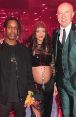 RIHANNA and Asap Rocky at Gucci x Adidas Show at Milan Fashion Week 02/25/2022