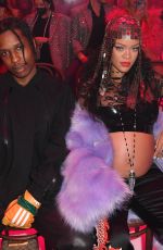 RIHANNA and Asap Rocky at Gucci x Adidas Show at Milan Fashion Week 02/25/2022