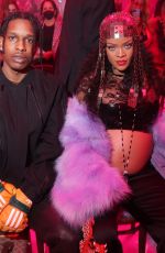 RIHANNA and Asap Rocky at Gucci x Adidas Show at Milan Fashion Week 02/25/2022