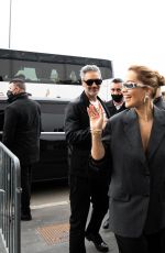 RITA ORA Arrives at Prada Show at Milan Fashion Week 02/24/2022