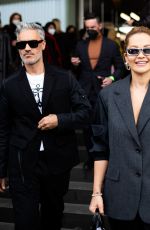 RITA ORA Arrives at Prada Show at Milan Fashion Week 02/24/2022