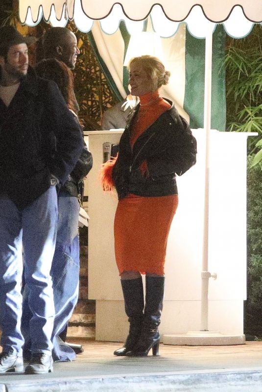 RITA ORA Leaves San Vicente Bungalows in West Hollywood 02/02/2022