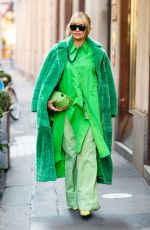 RITA ORA Out in Milan 02/23/2022