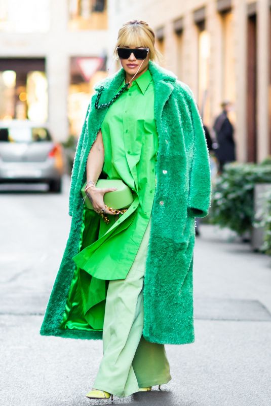 RITA ORA Out in Milan 02/23/2022