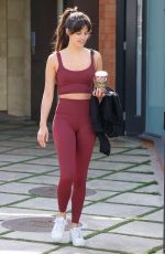 SARA SAMPIAO in Tights Leaves Dogpound Gym in Los Angeles 02/01/2022