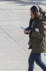 SARAH SHAHI on the Set of Sex/Life Season 2 in Mississauga 02/24/2022