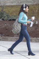 SARAH SHAHI on the Set of Sex/Life Season 2 in Mississauga 02/24/2022