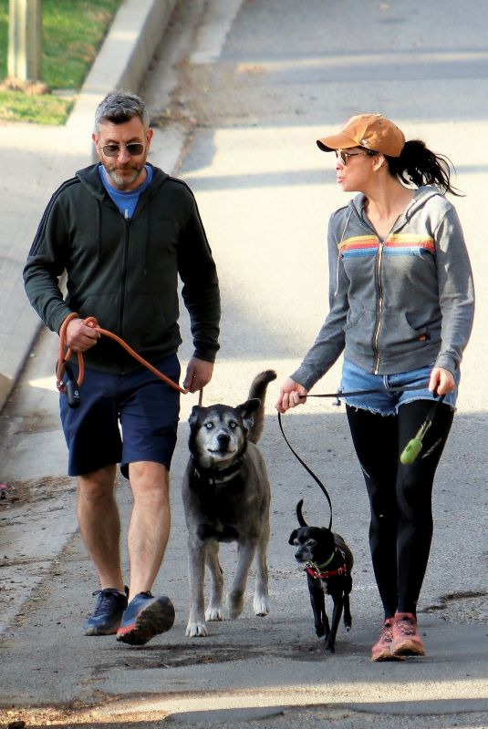 SARAH SILVERMAN and Rory Albanese Out with Their Dogs in Los Feliz 02/26/2022