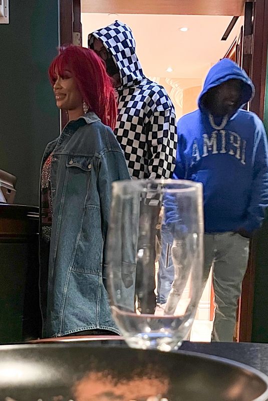 SAWEETIE Arrives at Polo Lounge in Beverly Hills 02/25/2022