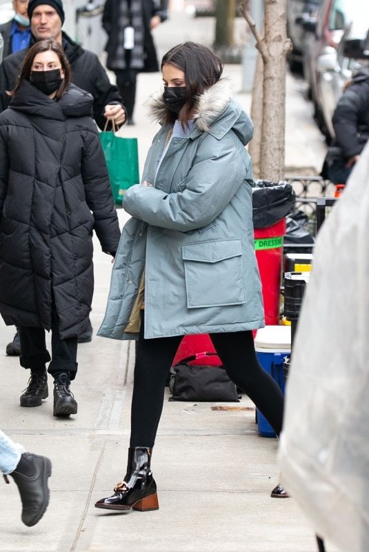 SELENA GOMEZ Arrives on the Set of Only Murders in the Building in New York 02/24/2022