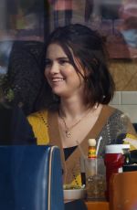 SELENA GOMEZ on the Set of Only Murderers in The Building in New York 02/17/2022