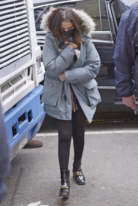 SELENA GOMEZ on the Set of Only Murders in the Building in New York 02/24/2022