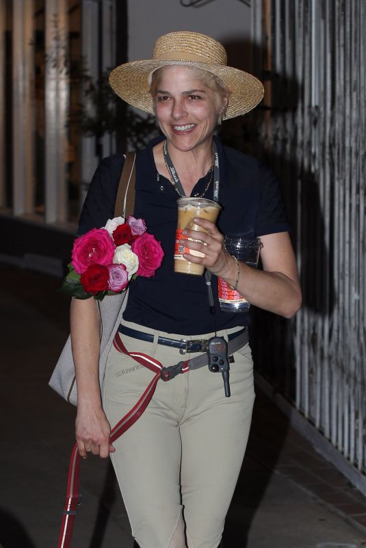 SELMA BLAIR Out for Coffee in Los Angeles 02/12/2022