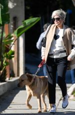 SELMA BLAIR Out with Her Dog in West Hollywood 02/03/2022