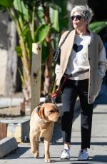 SELMA BLAIR Out with Her Dog in West Hollywood 02/03/2022