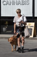 SELMA BLAIR Out with Her Service Dog at Sweet Flower Cannabis Store in Studio City 02/17/2022