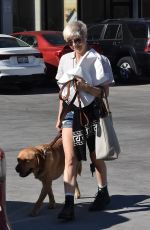 SELMA BLAIR Out with Her Service Dog at Sweet Flower Cannabis Store in Studio City 02/17/2022