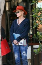 SHARON STONE Out for Lunch Date at Via Alloro in Beverly Hills 02/01/2022