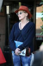 SHARON STONE Out for Lunch Date at Via Alloro in Beverly Hills 02/01/2022