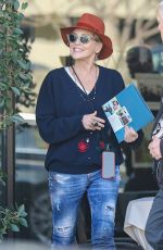 SHARON STONE Out for Lunch Date at Via Alloro in Beverly Hills 02/01/2022