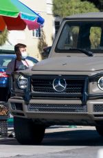 SHAY MITCHELL Out Driving Her Mercedes-Benz G-Class in Los Feliz 02/07/2022