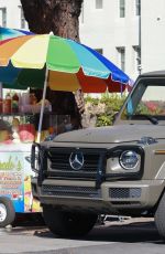 SHAY MITCHELL Out Driving Her Mercedes-Benz G-Class in Los Feliz 02/07/2022
