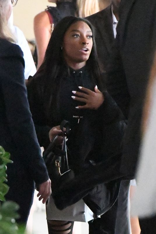 SIMONE BILES Leaves Her Hotel in Miami 02/10/2022