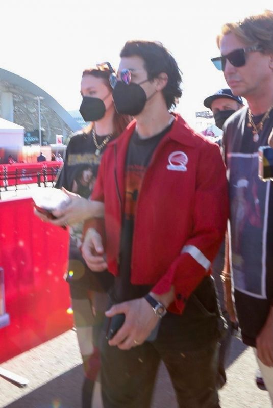 SOPHIE TURNER and Joe Jonas Arrives at Super Bowl LVI at SoFi Stadium in Inglewood 02/13/2022