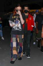 SOPHIE TURNER and Joe Jonas Leaves Super Bowl LVI at SoFi Stadium in Inglewood 02/13/2022