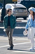 SOPHIE TURNER and Joe Jonas Out for Lunch in Los Angeles 02/03/2022