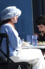 SOPHIE TURNER and Joe Jonas Out for Lunch in Los Angeles 02/03/2022