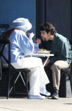 SOPHIE TURNER and Joe Jonas Out for Lunch in Los Angeles 02/03/2022