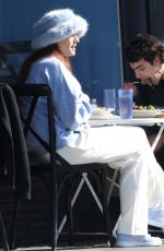 SOPHIE TURNER and Joe Jonas Out for Lunch in Los Angeles 02/03/2022