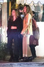 SUKI WATERHOUSE Out with Friends at San Vicente Bungalows in West Hollywood 01/31/2022