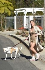 SYDNEY SWEENEY Out with Her Dog in Los Angeles 02/06/2022
