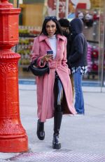 TAYSHIA ADAMS Out for Coffee in New York 02/08/2022