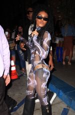 TEYANA TAYLOR Leaves a Super Bowl After-party at Highlight Room in Hollywood 02/13/2022