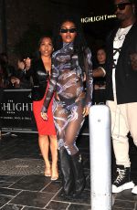 TEYANA TAYLOR Leaves a Super Bowl After-party at Highlight Room in Hollywood 02/13/2022