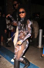 TEYANA TAYLOR Leaves a Super Bowl After-party at Highlight Room in Hollywood 02/13/2022