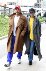 TINA KUNAKEY Out at Milan Fashion Week 02/24/2022