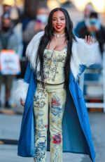 TINASHE Arrives at Jimmy Kimmel Live! 02/22/2022