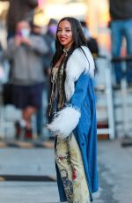 TINASHE Arrives at Jimmy Kimmel Live! 02/22/2022