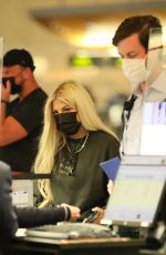 TORI SPELLING at LAX Airport in Los Angeles 02/13/2022