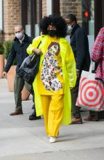 TRACEE ELLIS ROSS Leaves Her Hotel in New York 02/23/2022