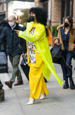 TRACEE ELLIS ROSS Leaves Her Hotel in New York 02/23/2022