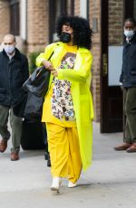 TRACEE ELLIS ROSS Leaves Her Hotel in New York 02/23/2022