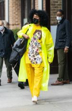 TRACEE ELLIS ROSS Leaves Her Hotel in New York 02/23/2022