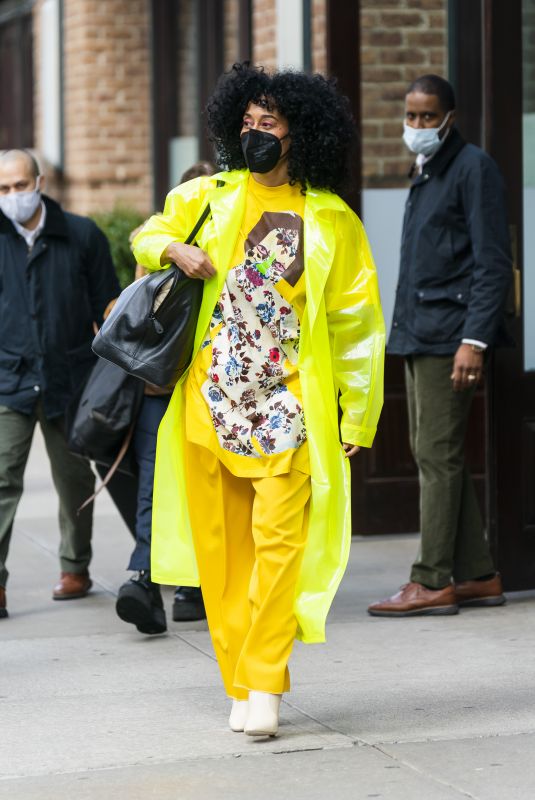 TRACEE ELLIS ROSS Leaves Her Hotel in New York 02/23/2022