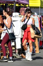 VANESSA HUDGENS Shopping at Melrose Trading Post Flea Market in West Hollywood 20/21/2022