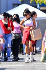 VANESSA HUDGENS Shopping at Melrose Trading Post Flea Market in West Hollywood 20/21/2022